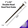 Image of 1" x 42" Double Head Steel Tent Stakes
