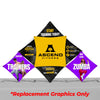 Image of Custom Table Top Pop-Up Display - (4 Panel Pyramid)