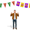 Image of Custom Double-Sided Print String Pennant Flags