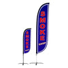 Image of Smoke Shop Feather Flag Blue