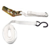 Image of 1" x 13' Ratchet Strap - White Tent Tie Down with S-Hook