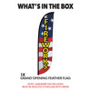 Image of 12ft Fireworks Feather Flag Red White Blue