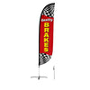 Image of Quality Brakes Feather Flag with Checkers