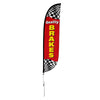 Image of Quality Brakes Feather Flag with Checkers