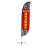 Image of Quality Brakes Feather Flag with Checkers