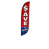 Image of Save Here Feather Flag with Stars