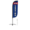 Image of Now Leasing Feather Flag Blue & Red