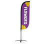 Image of Flowers Purple Feather Flag