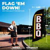 Image of 8ft Vintage BBQ Feather Flag