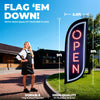 Image of 8ft Neon Open Feather Flag