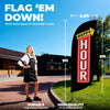 Image of 8ft Vintage Happy Hour Feather Flag