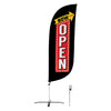 Image of 8ft Vintage Marquee Now Open Feather Flag