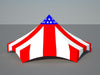 Image of 30' x 30' High Peak Frame Top Only - Red, White, and Blue