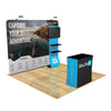 Image of Trade Show Display with Waterfall Shelving