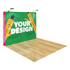 Image of Custom 10ft Straight Pop Up Trade Show Display with Media Stand