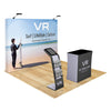 Image of Straight Pop Up Trade Show Display with Media Stand