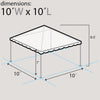 Image of 10' x 10' Premium West Coast Frame Party Tent - Black Canopy Tent for Events