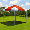 Image of 10x10 red Premium frame tent installed on grass
