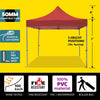 Image of 10' x 10' 50mm Speedy Pop-up Party Tent - Red