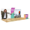 Image of 10x20 Trade Show Booth with Curved Media Wall