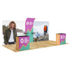 Image of 10x20 Trade Show Booth with Curved Media Wall
