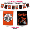 Image of Custom Double-Sided Print String Pennant Flags