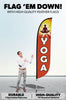 Image of Yoga Feather Flag Red
