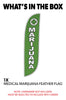 Image of Marijuana Feather Flag Green