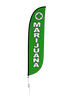 Image of Marijuana Feather Flag Green