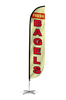 Image of Bagels Feather Flag Yellow