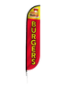 Image of Burgers Feather Flag Red