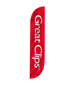 Image of Great Clips Feather Flag Red