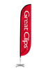 Image of Great Clips Feather Flag Red