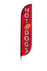 Image of Hot Dogs Feather Flag