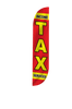 Image of Income Tax Services Feather Flag in Red