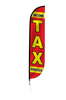 Image of Income Tax Services Feather Flag in Red