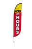 Image of Open 24 Hours Feather Flag