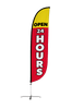Image of Open 24 Hours Feather Flag