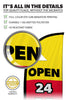 Image of Open 24 Hours Feather Flag