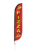 Image of Pizza Slices Feather Flag Red