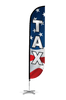 Image of Tax Feather Flag - American Flag Design: Red, White & Blue