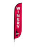 Image of Winery Feather Flag Red