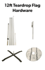 Image of 12ft Teardrop Flag Hardware