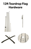 Image of 12ft Teardrop Flag Hardware