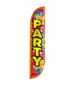 Image of Party Feather Flag with Balloons
