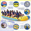 Image of Island Hopper 12-passenger Banana Taxi Yellow Banana Boat towable tube