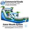 Image of 15' Tropical Marble Double Bay Inflatable Water Slide with Blower