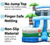 Image of 15' Tropical Marble Double Bay Inflatable Water Slide with Blower