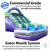 Image of Buy Commercial 19' Purple Marble Double Lane Curved Inflatable Water Slide with Blower
