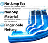 Image of Save on Commercial 19' Blue Wave Marble Double Lane Curved Inflatable Water Slide with Blower